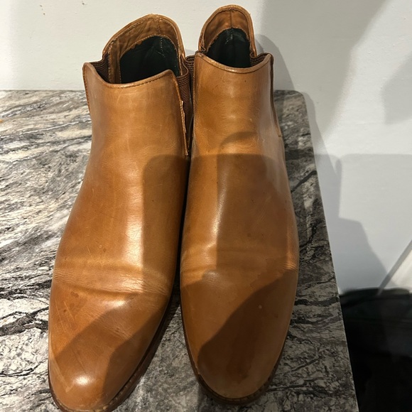 Joan & David Women’s Tan Leather Ankle Boots - Picture 2 of 9